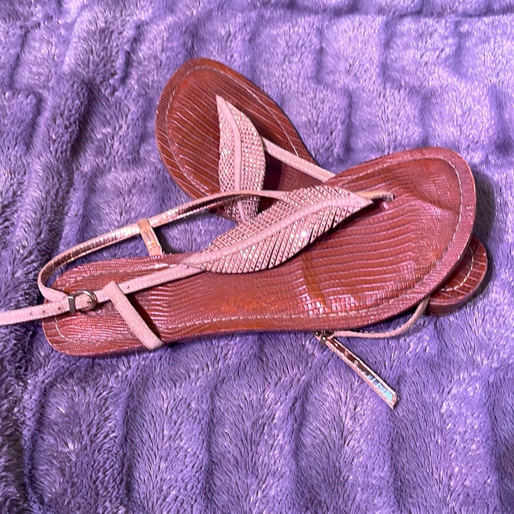 Gorgeous feather & gemstone Carlos sandals